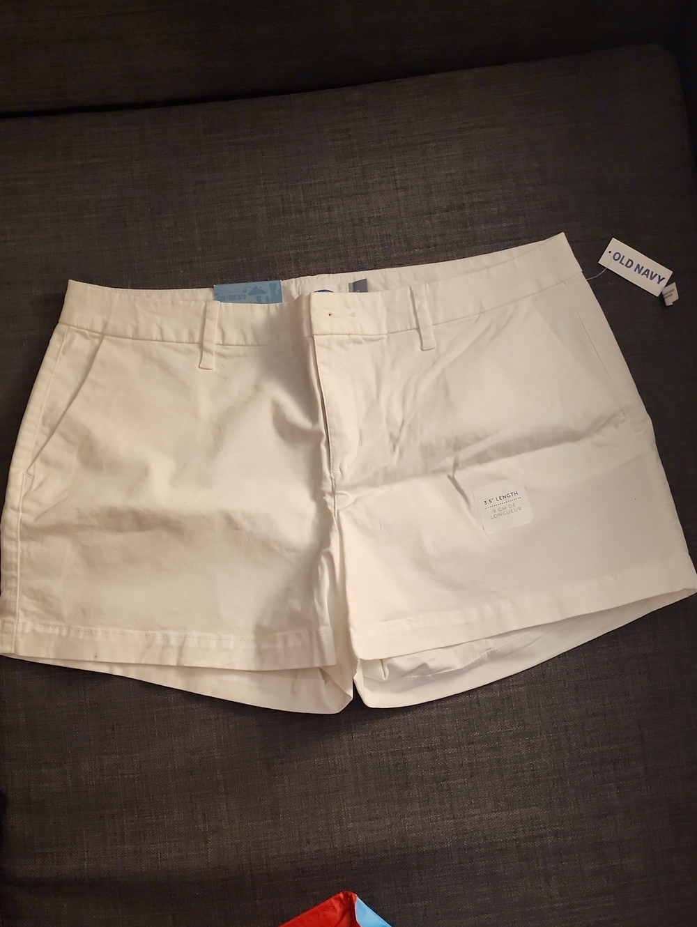 Old Navy Women's White Chino Bermuda Shorts